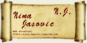 Nina Jašović vizit kartica